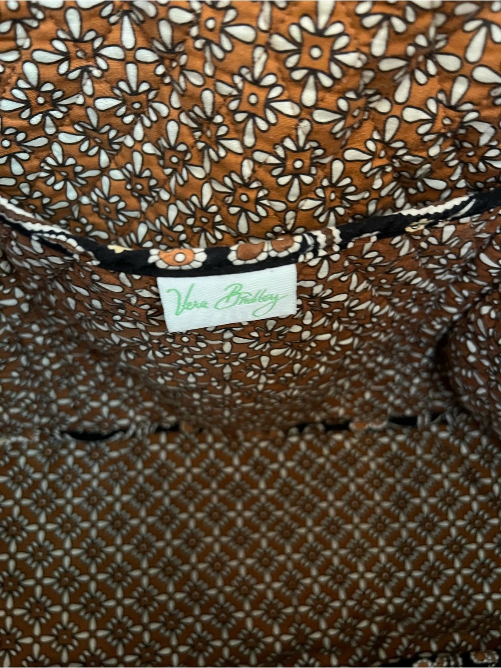 Vera Bradley Vintage Cafe Latte (retired) XL Tote - Picture 4 of 8